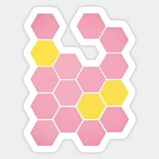 Pink Honeycomb Sticker